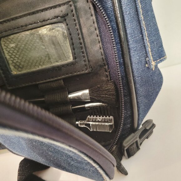 Vtg Mudd Denim Jean Blue Crossbody Bag Purse Y2K Satchel Bag Lots of Pockets - Picture 10 of 11